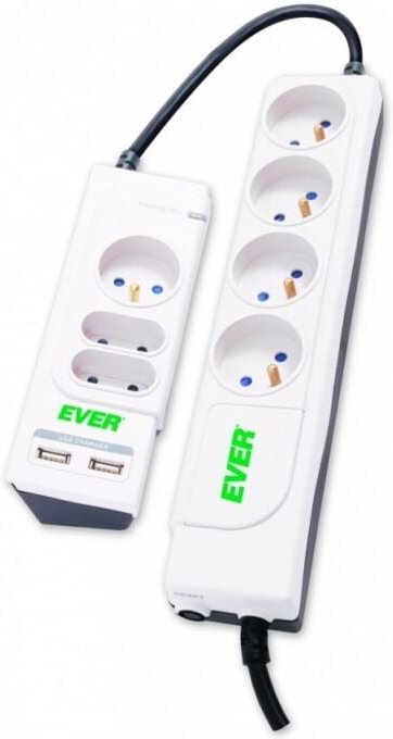 Ever office plus weiß 7 Wechselstrom-Steckdose(n) 250 v