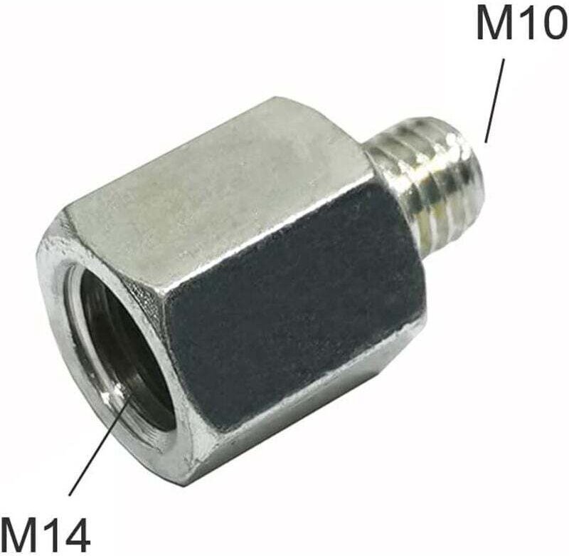 M10 auf M14 Winkelschleifer-Poliergewindebohrer-Adapter, Schnittstellenkonverter, Verbindungsstange, M14 auf M10, 1 Stüc...
