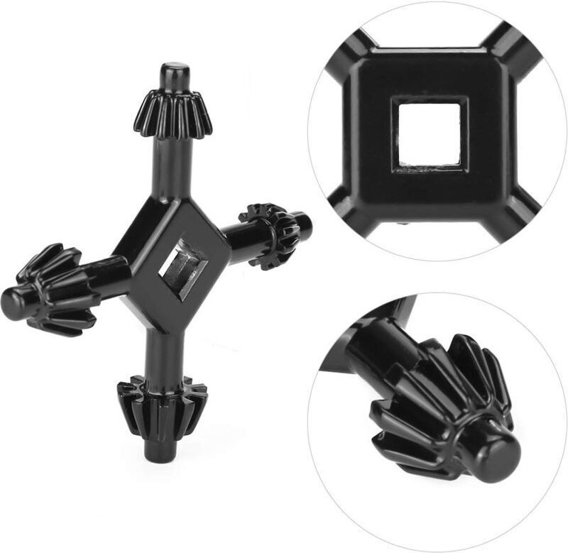 4-in-1-Mehrfachbohrfutterschlüssel aus Stahl für Handbohrwerkzeuge zum Festziehen und Lösen von Universalspannfuttern NP...