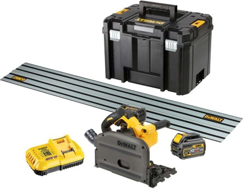 DEWALT FLEXVOLT KREISSÄGE - Tauchsäge 54V 2x6,0Ah 1,5m Schiene DCS520T2R
