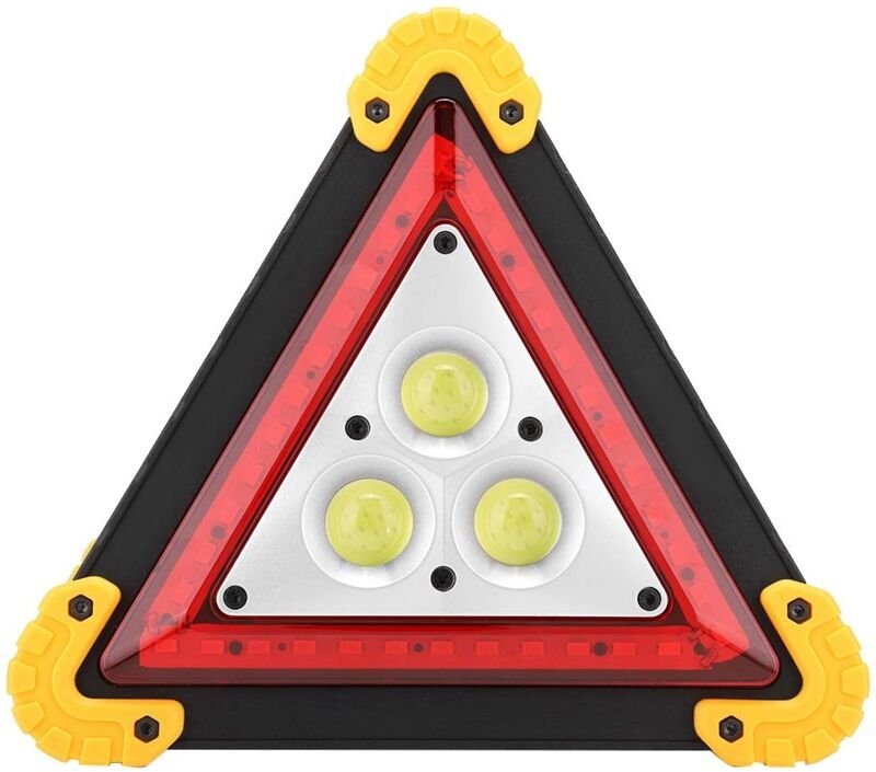 Ej.life - Warndreieck, Dreieck für Notfall Pannendreieck Auto Reflektierendes Dreieck mit rotem LED-Warnlicht USB-Auflad...