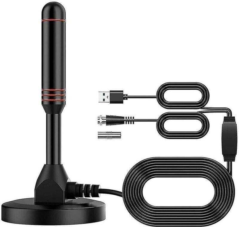 UlisemDigital HD-TV-Antenne – inkl. Magnetfuß und Koaxialkabel – TV-Antenne, terrestrische TV-Antenne – für den Innen- o...