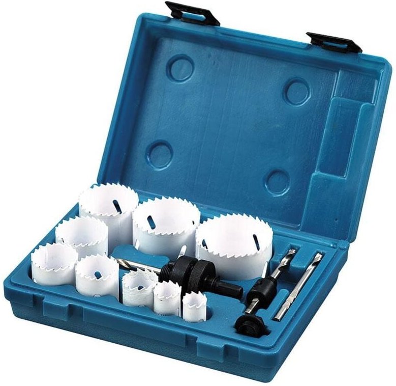 Fervi - Montage-Lochsagen-Set im Koffer 13 Stuck pro Bohrer 0712/009