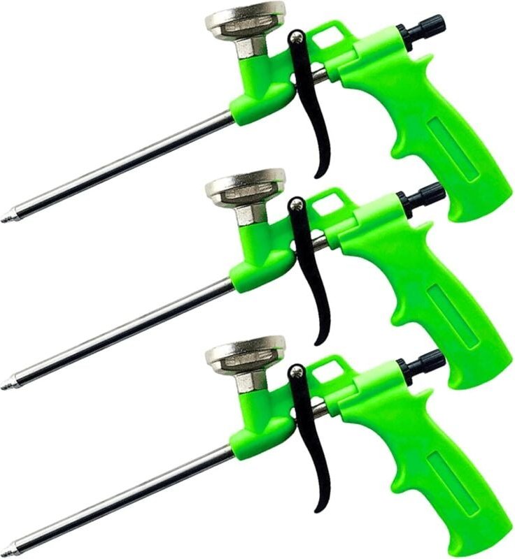 3 Stück Schaumpistole: Bauschaumpistole, PU Schaumstoff Pistole aus Metall zum Verfüllen und Abdichten, Bauschaumpistole...
