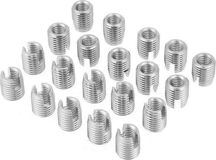 Memkey - M8 x 15 mm Gewindeeinsatz, selbstschneidende, spiralförmige Einsätze aus Edelstahl SUS303 (20 Stück)