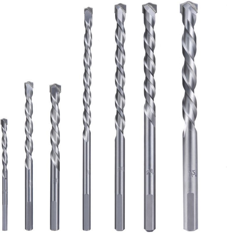 Vtizikl Jeu de forets à maçonnerie avec pointe en carbure pour structures en béton en brique de ciment dans 7 pièces