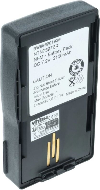 Vhbw - 1x Akku Ersatz für Motorola NTN7394, NTN7394AR, NTN7394A, NTN7394B, NTN7394AS für Funkgerät, Walkie Talkie (2100 ...