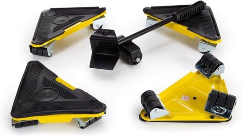 Transport-roller - strapazierfähig - max. tragkraft 100 kg - 23 x 17 x 5,2 cm - 4-tlg.