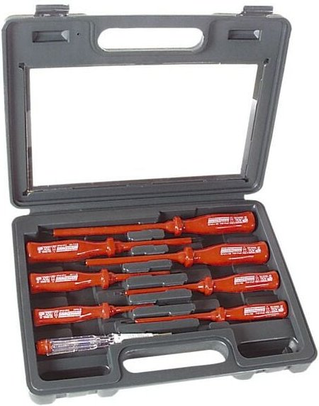 Brüder Mannesmann - Schraubendreher für Elektriker 1000V, 8er-Set - Mannesmann M1187-8-PL