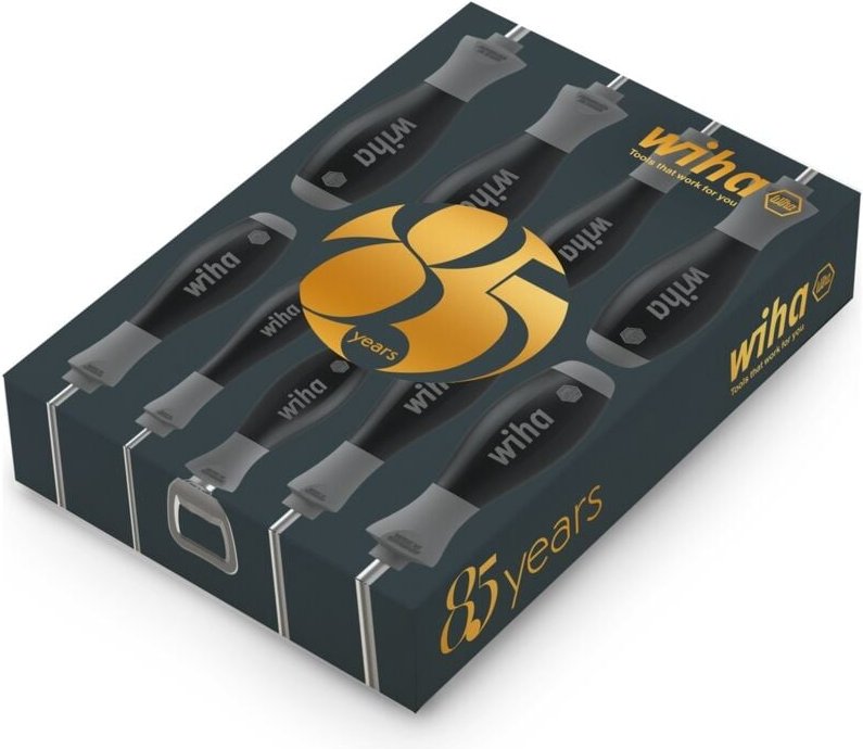 Schraubendreher Set SoftFinish 85 years Schlitz, Phillips, torx, 8,5-tlg. - Wiha