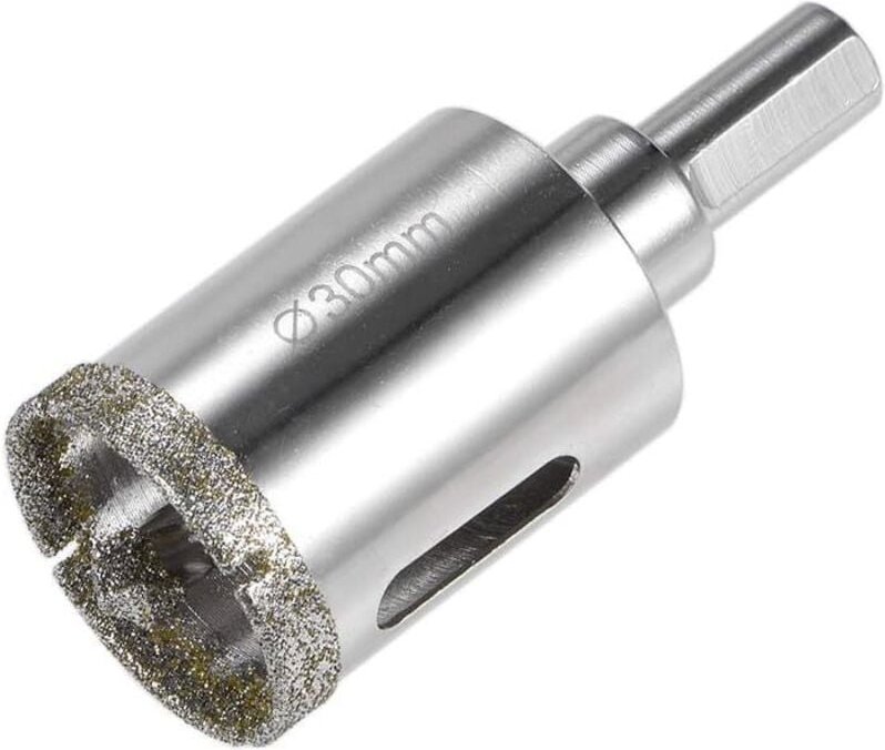 Diamant-Glaslochsägenbohrer mit Zentrierbohrer für Glas, Keramikfliesen, 30 mm