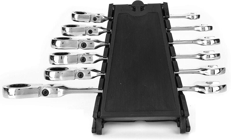 Spacnana 6-teiliges Ratschenschlüssel-Set, manuelles Reparaturwerkzeug für Heimwerkerarbeiten, Zahnradschlüssel