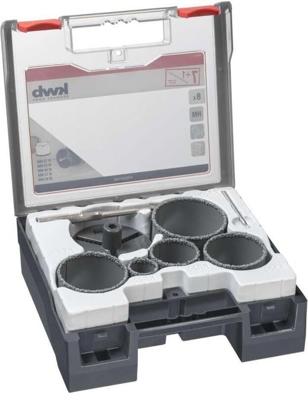 KWB - Profi Lochsägenset für Fliesenleger (8-teilig, HM-bestreut, Präzisionsrohr, hochtemperaturgelötet)
