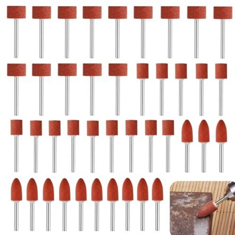 42-teiliges Set Aluminiumoxid-Schleifscheiben für Dremel, Schleifscheiben mit 1/8"-Schaft für Rotationswerkzeuge, Schlei...