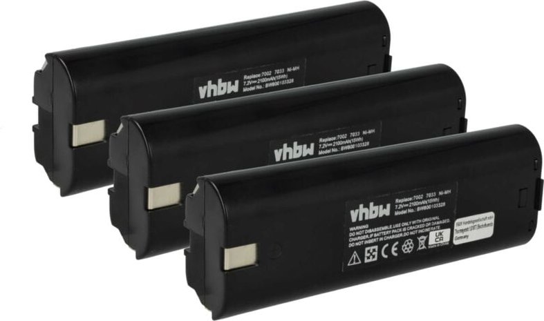 3x Akku kompatibel mit Makita 6912D, 6912DW, 9035D, 9035DW, 9200D, 9500D, 9500DW, DA3000D Elektrowerkzeug (2100 mAh, NiM...