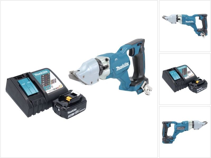 Makita DJS 200 RF1 Akku Blechschere 18 V 2,0 mm Brushless + 1x Akku 3,0 Ah + Ladegerät