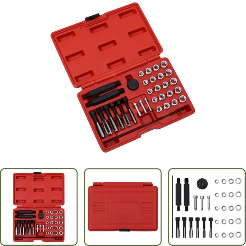 vidaXL Reparatur - 33-tlg. Glühkerzengewinde-Reparatur-Werkzeugsatz M8 M10 M12