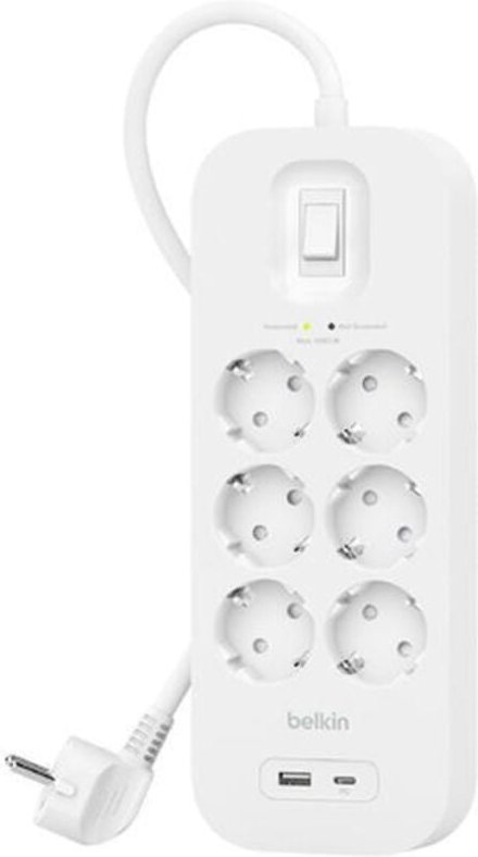 Belkin Connect Weiß 6 AC-Ausgänge 2 m