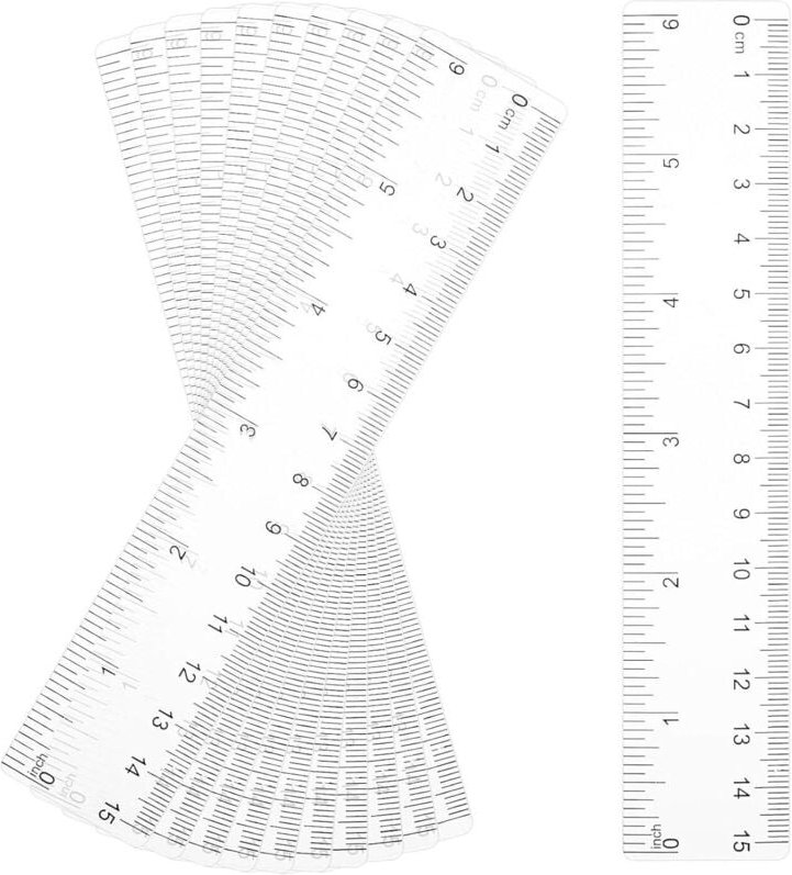 Bluedeer - 12 Stück Lineal 15cm Grundschule,Lineal Set Grundschule,Transparentes Plastiklineal,Lineale,Kunststofflineal,...