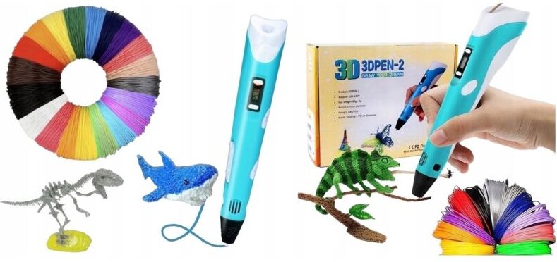 DreamCraft 3D-STIFT 3D BLAU SET XXL 110M BUCH FILAMENT