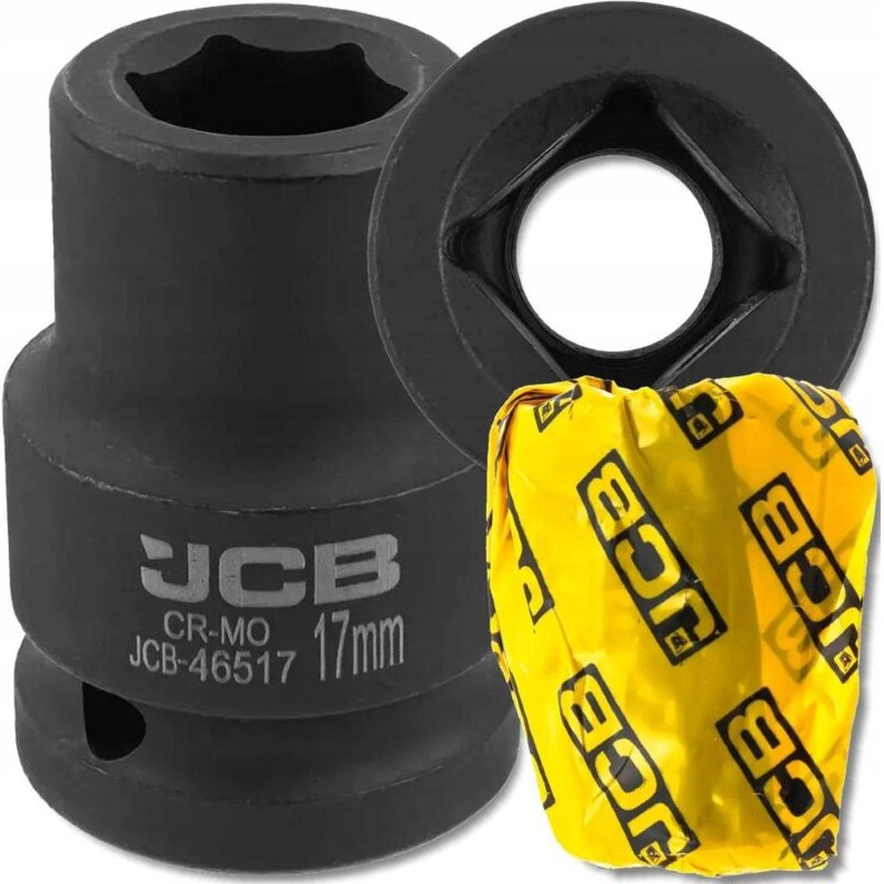 Schlagschrauber Stecknuss JCB schwarz 17 mm Cr Mo