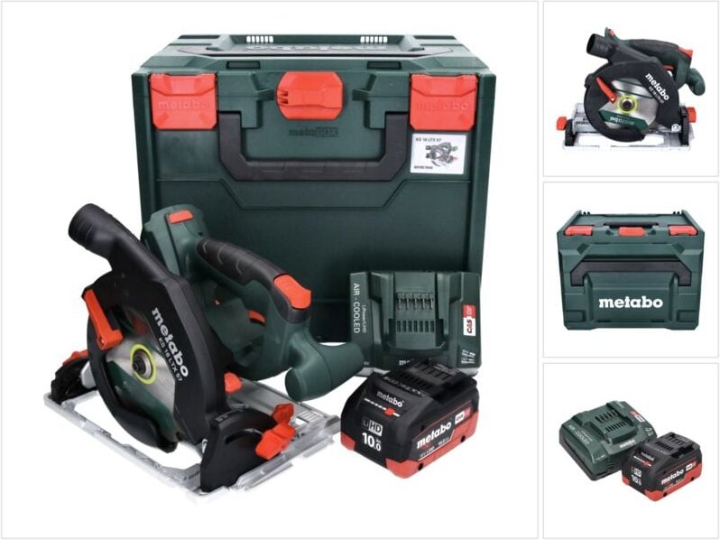 Metabo KS 18 LTX 57 Akku Handkreissäge 18 V 165 mm + 1x Akku 10,0 Ah + Ladegerät + metaBOX