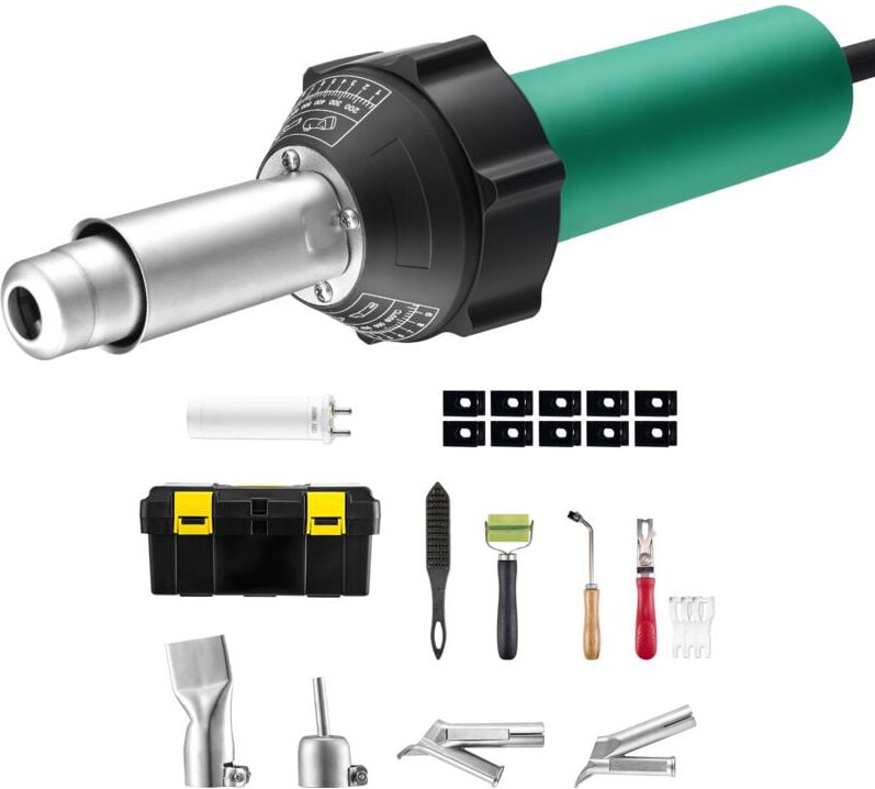 Mophorn - Heißluft-Kunststoffschweißgerät, 1600 w Heißluftpistole, 50–650 °c Temperatur, PVC-TPO-Vinyl-Schweißen, Kunsts...