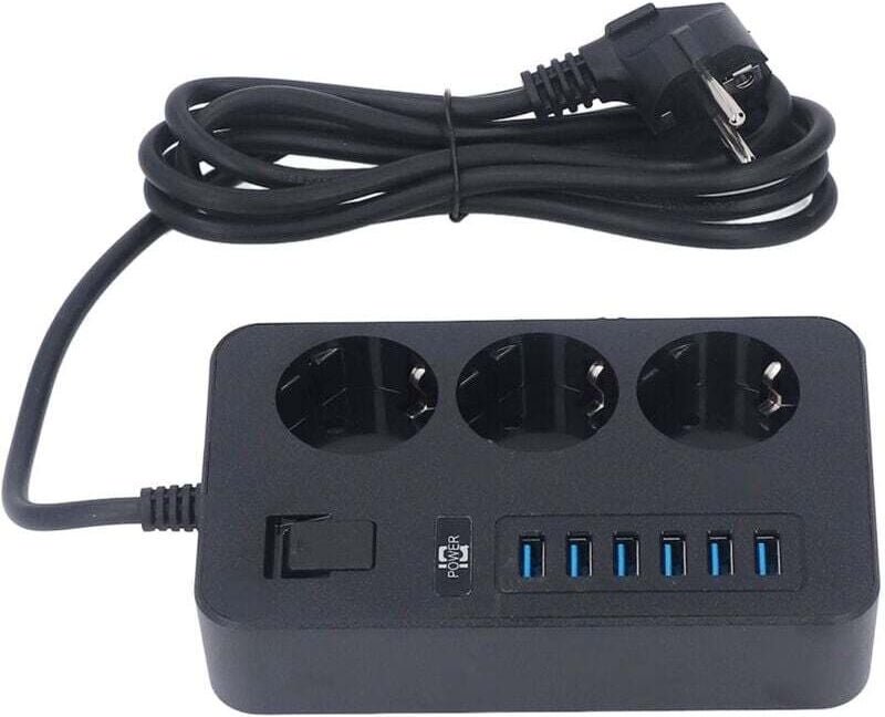 Multifunktionale USB-Steckdosenleiste, flammhemmende Smart-Steckdosenleiste 110 V – für Zuhause und Garage