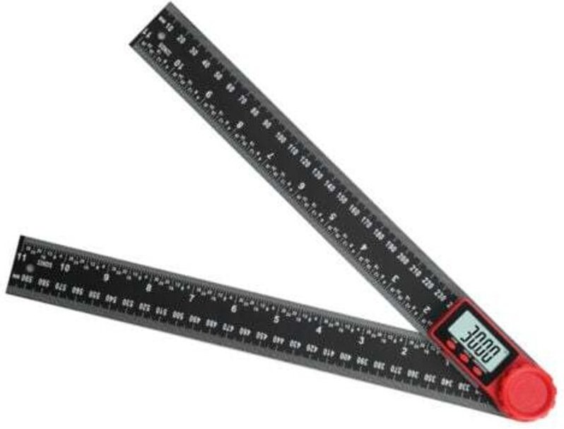 2-in-1 Digitaler Winkelmesser, LCD Digitaler Winkelmesser 11,8-Zoll 300mm Winkelanzeige, Nullstellung, Gradumschaltung u...