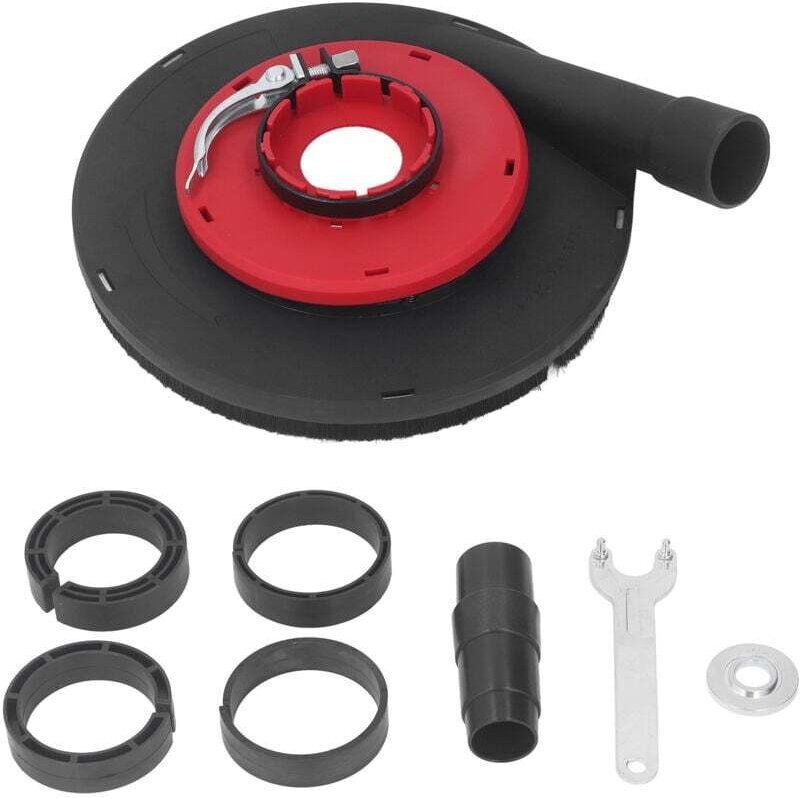 Aiperq - Cubierta protectora para amoladora angular de 9 pulgadas, color rojo y negro, 230 mm