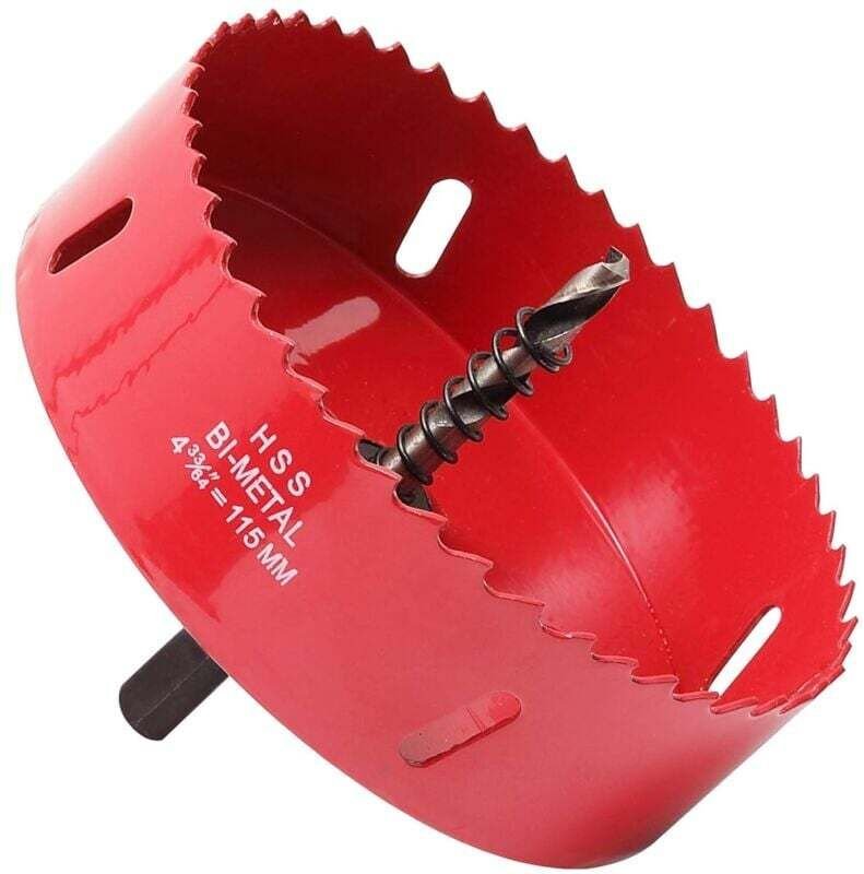 Scie Cloche 115mm Acier Rapide HSS M42 Bi Métal Tige Hexagonale Pour Bois Plaque Métallique