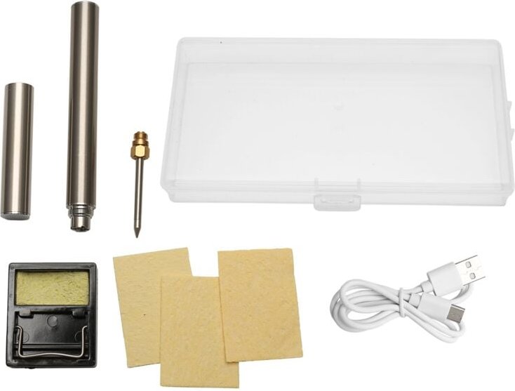5 v 15 w USB-Akku-Lötkolben-Kit, 1100 mAh, kabelloser Akkubetrieb, Ladeschweiß-Reparaturwerkzeug