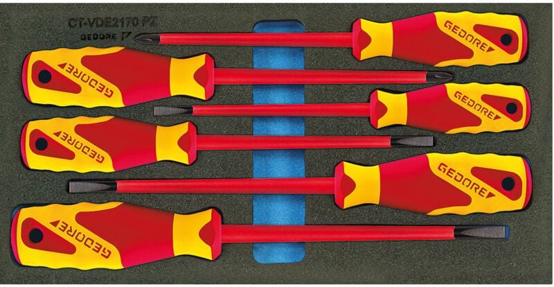 Werkzeugmodul 1500 CT1-VDE 2170 pz 6-teilig 1/3-Modul Schraubendreher Schlitz / pzd