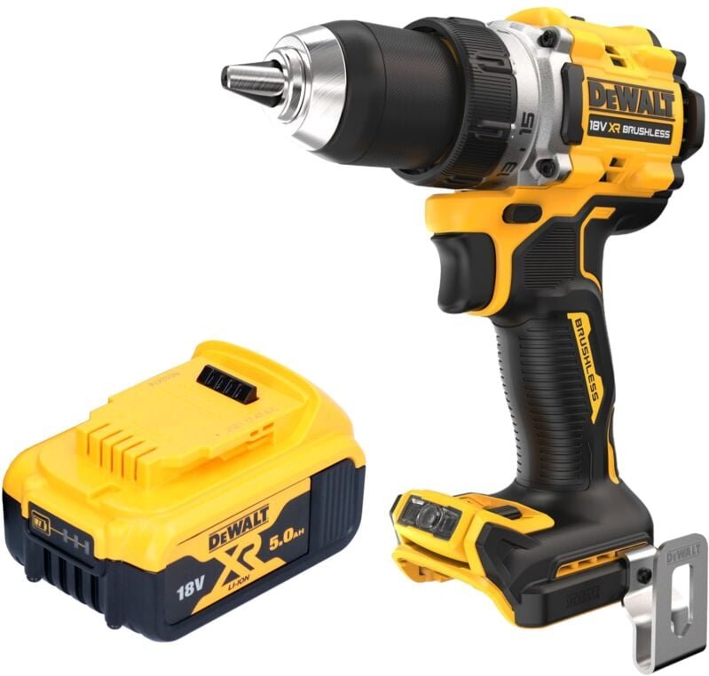 DeWalt DCD 800 N Akku Bohrschrauber 18 V 90 Nm Brushless + 1x Akku 5,0 Ah - ohne Ladegerät