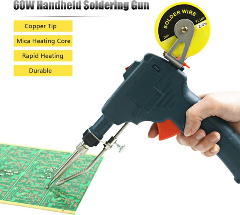 Tragbarer 60-W-Lötkolben mit Innenheizung, Lötwerkzeug für verzinnten Draht – einfache Einhandbedienung