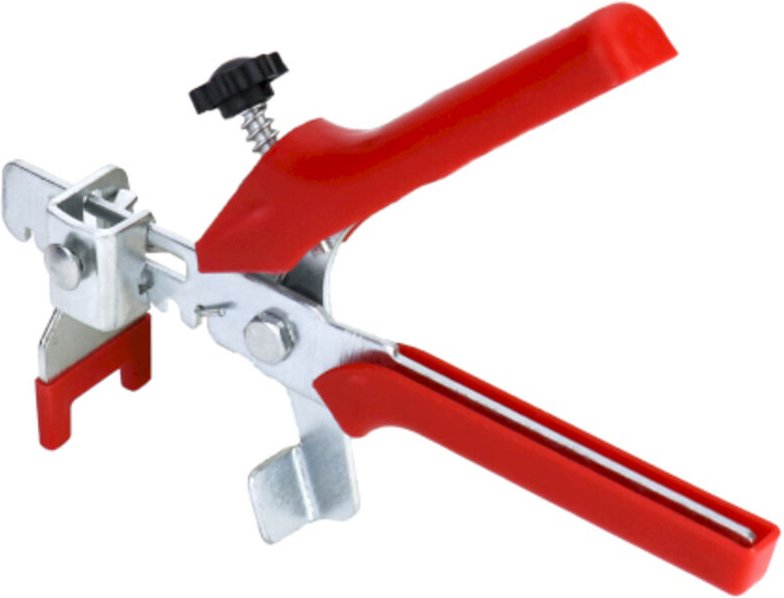 Fliesenverlegezange, Fliesenpositionierer, Fliesenwerkzeug, 23 x 13 cm, geeignet für Bau- und Reparaturarbeiten (rot)