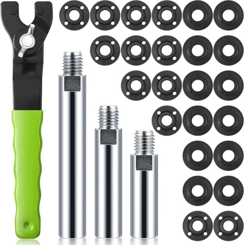 28-teiliges Winkelschleifer-Muttern- und Schraubenschlüssel-Set – 5/8-Zoll-11-Flansch-Metall-Kontermutternschlüssel mit