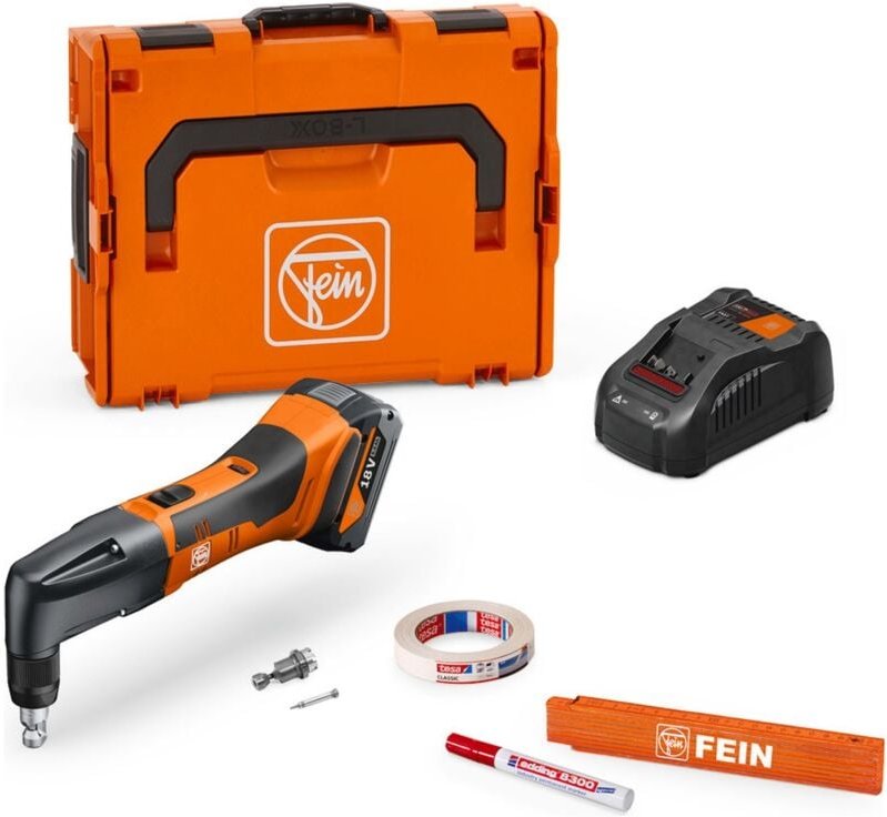 Akku-Knabber bis 1,3 mm ablk 18 1.3 cse as Set / 1x 5,0 Ah Akku + Ladegerät - 71321063000 - Fein