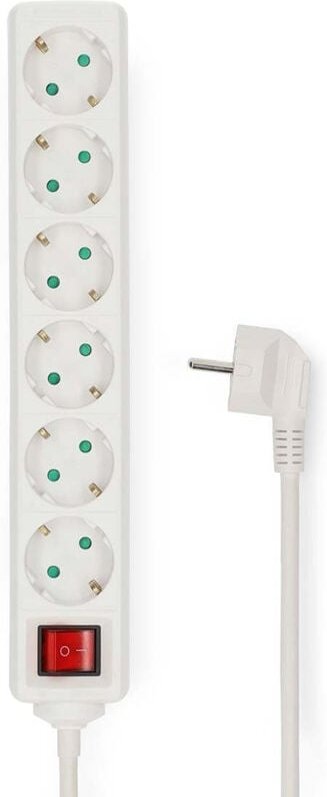 Extension socket type f cee 77 6 way 500 m 3680 w 16 a kind of grounding side contacts 230 v ac 5060 hz socket angle 45 ...