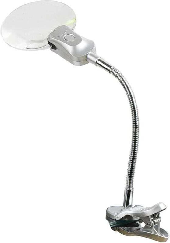 LED-Clip-on-Lupe, Werkzeug für Reparaturen, flexibles Metall, für Senioren, zum Lesen und Sticken