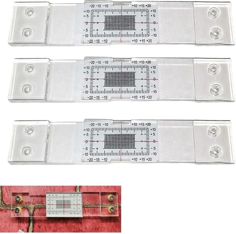 CCYKXA 3-teiliges manuelles Wandrissmessgerät zum Messen und Aufzeichnen von Verletzungen und damit verbundenen Rissen a...