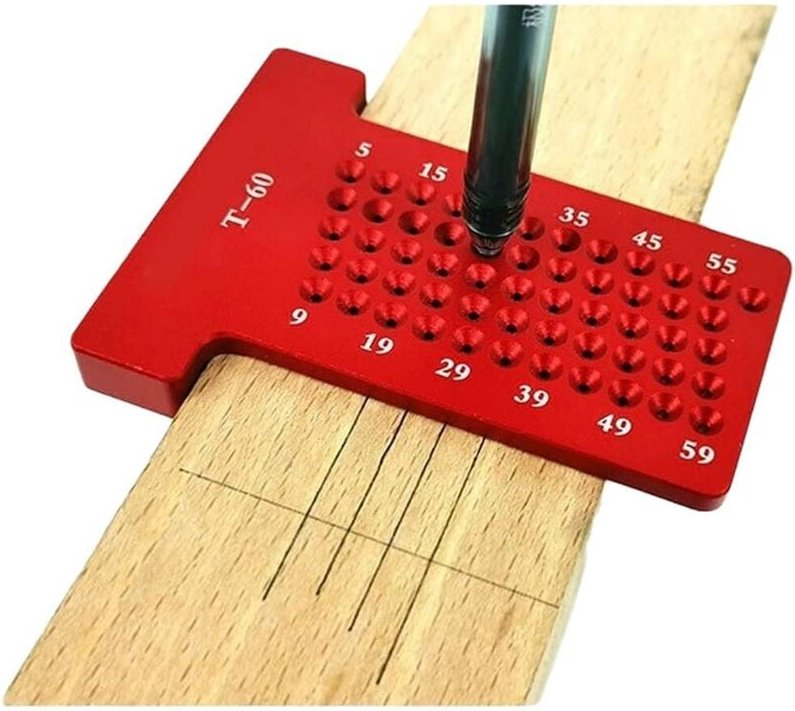 Präzisionsmessgeräte, hölzernes Kreuzlineal, Aluminiumlineal, Lochpositioniervorrichtung, metrisches Lineal, Marker, Län...