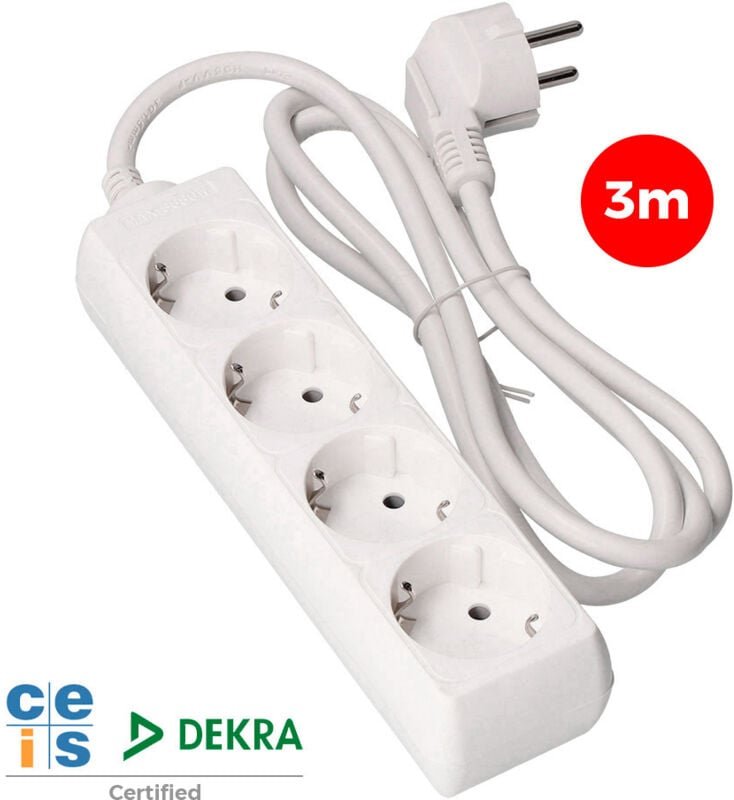 EDM - Block - 4 Schuko-Steckdosen - 16A - 3m - 41034