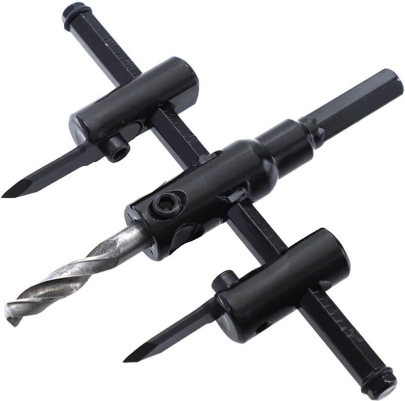 Thumbnail - 1pc Holzbearbeitung Einstellbare Reibahle Hartmetall Lochsäge Perforierte Deckenstrahler Kreis Lochbohrer (Size : 30-300...