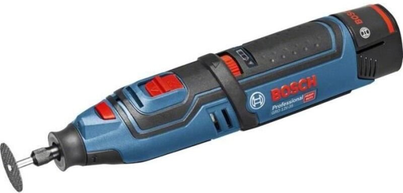 Bosch Akku Multifunktionswerkzeug GRO 10,8V Li ,blau, L-BOXX, 2,0 Ah Li-Ionen-Akku