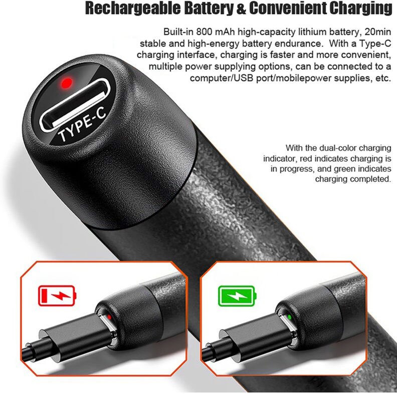 Eosnow USB tragbare intelligente elektrische Lötkolben-Eisen Multifunktionales Schweißstift mit 300-400 ℃ Funktion der T...