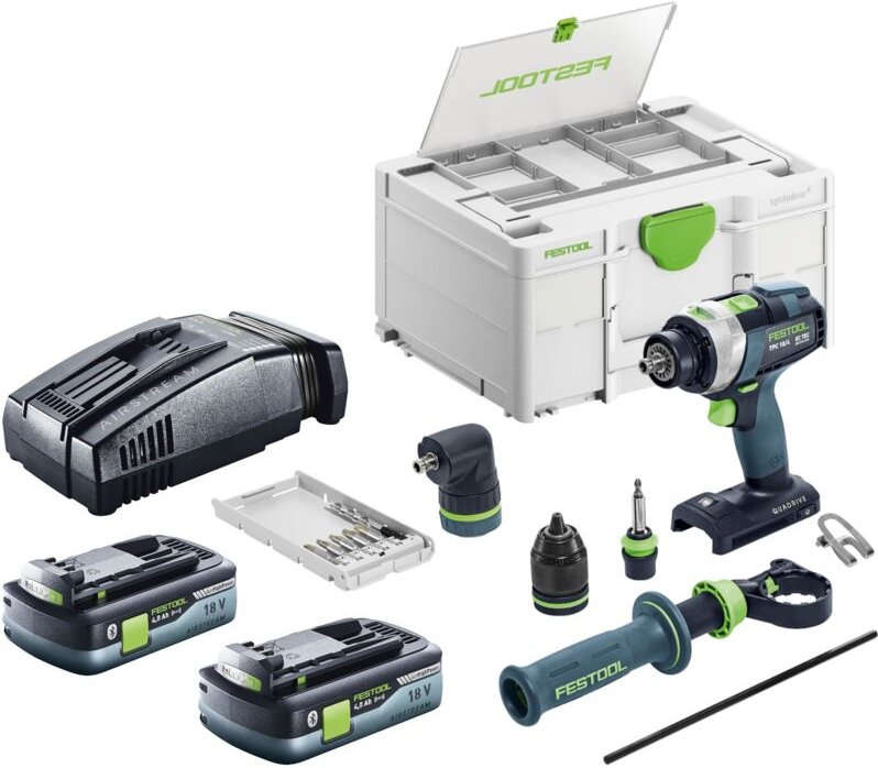 Tpc 18/4 I-Basic-Set Akku Schlagbohrschrauber 18 v 75 Nm Brushless + 2x Akku 4,0 Ah + Schnellladegerät + Systainer - Fes...