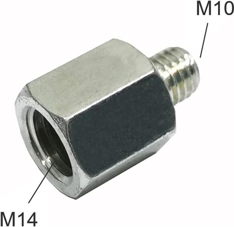 M10 auf M14 Winkelschleifer-Poliergewindebohrer-Adapter, Schnittstellenkonverter, Verbindungsstange, M14 auf M10, 1 Stüc...
