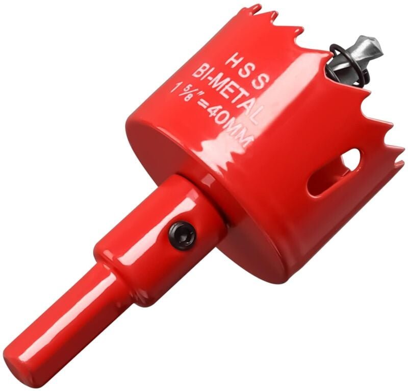 40 mm Bimetall-Lochsäge, M42 hss Bimetall-Lochsäge mit robustem Zentrierbohrer, Bohrer für Eisen, Aluminium, Holz, Trock...