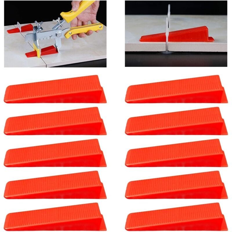 Thumbnail - Fliesen-Nivelliersystem-Keile, Keil-Nivellier-Abstandshalter für Fliesen, Fliesenleger, Nivellier-Abstandshalter, Clips,...